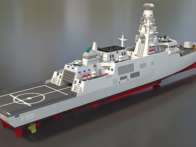 Cruiser Frigate Warship Destroyer Warship Cruiser F515 Istanbul Ship High Precision Super Realistic Video Class model