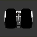 Comfortable Modern Black Cinema Seats With Armrests And Cup Holder Table