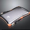 Portable Electronic Device With Silver Surface Orange Edges And Bottom Interfaces 3d model