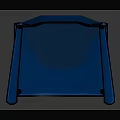 Outdoor Blue Fabric Folding Leisure Chair With Armrests And Metal Frame