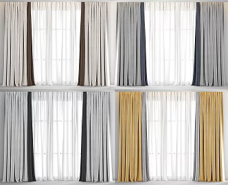 Modern Curtains 3d model