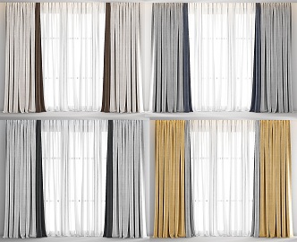 Modern Curtains 3d model