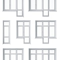 Modern aluminum windows 3d model