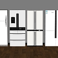 Modern Refrigerator Double Door Refrigerator Double Door Refrigerator Three Door Refrigerator Smart Refrigerator Freezer 3d model