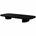 Black Rectangular Modern Flat Platform With Two Sturdy Supports And Smooth Surface 3d model