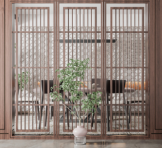 New Chinese Partition Screen 3d model