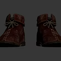 Classic Brown Leather Lace Up Boots With Stitched Design And Retro Style