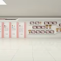Modern Office Corridor Interior With Wooden Slat Partitions White Wall And Green Plants