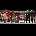 Modern Clothing Store Front With Glass Windows And Fashion Apparel Displays