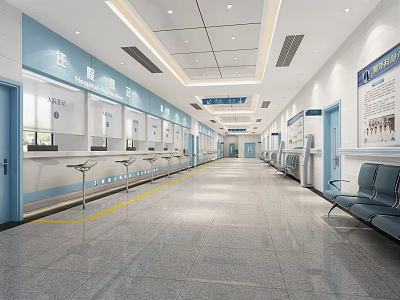 Modern Hospital Window 3d model