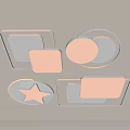 Modern Ceiling Lights with Different Shapes Square Round Star Design for Home Decor 3d model