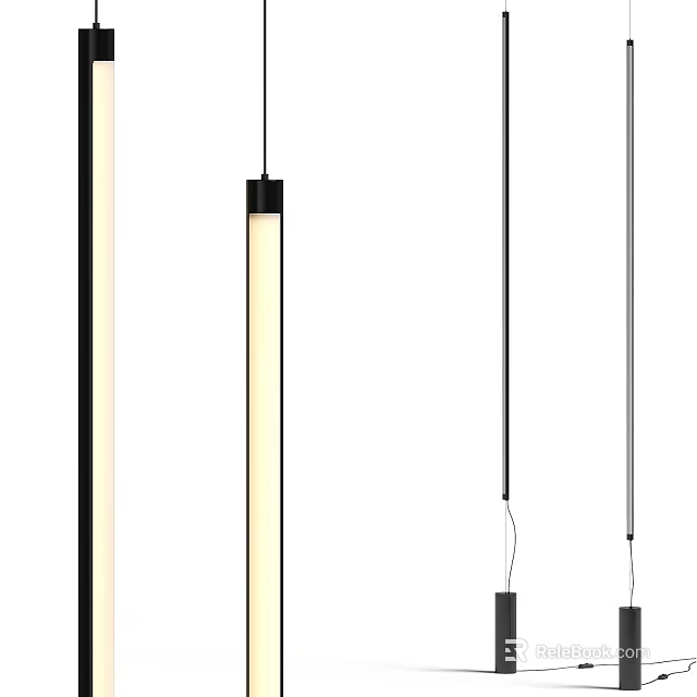 Modern Minimalist Floor Lamp With Adjustable Height And Metal Design For Living Room 3d model 