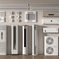 Modern Home Air Conditioners and Fans Featuring Wall Mounted Standing and Cabinet Models