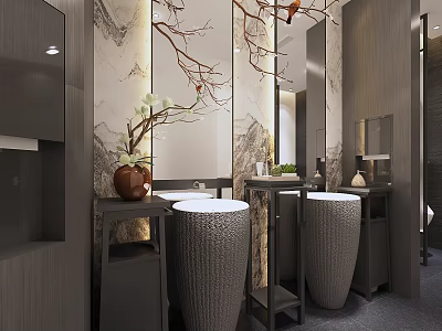 New Chinese Toilet Hotel Toilet 3d model