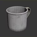 Silver Metal Mug With Handle For Household Daily Use And Durable Design