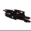 Red And Black Futuristic Sci Fi Cosmic Spaceship With Detailed Structural Components