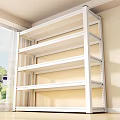 White Metal Multi layer Open Storage Shelving Unit For Indoor Organizing