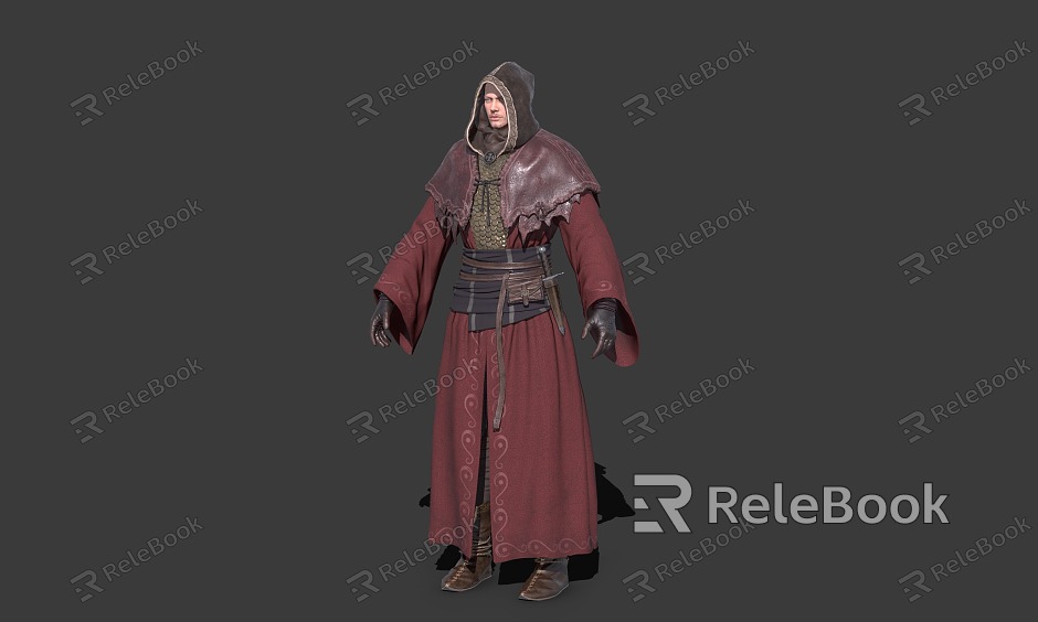 Red-robed Mage Blue-robed Mage Grey-robed Mage model