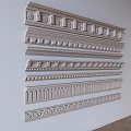 Ornamental Plaster Moldings In Various Decorative Patterns For Home Interior Design 3d model