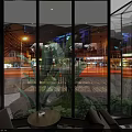 Redfurn Dessert Shop Modern Exterior With Glass Doors Green Plants And Interior Seating