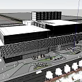 Style Interspersed with 7-storey Community Center 3d model