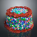 Delicious Round Chocolate Cake With Rich Frosting And Colorful Sprinkles