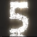 Creative Number 5 Photo Spot Made With Metal Bolts And Nuts
