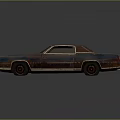 Rusty Vintage Classic Car With Brown Blue Rust On Body And Retro Design