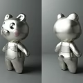 Cute Bear And Pig Figurine Decorative Ornament Set With Various Colors And Outfits