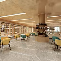 modern library 3d model