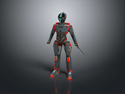 Mech Warrior Mech Soldier Machine Battlearm Mechanical Battlearm Machine Fighter Robot 3d model