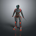 Mech Warrior Mech Soldier Machine Battlearm Mechanical Battlearm Machine Fighter Robot 3d model
