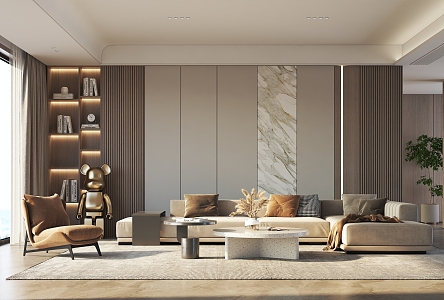 modern living room home living room 3d model