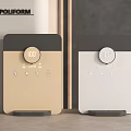 POLIFORM Daily Use Electrical Heaters With Golden And White Design And Control Panel Knob Buttons