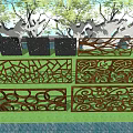 New Chinese Style Hollow Window Window Hollow Window Pane 3d model