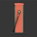 Vintage Fuel Pumps Display Model With Red Blue Green Bodies And Black Base