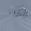 Modern Futuristic Tunnel Interior With High Speed Train And Platform Lighting 3d model