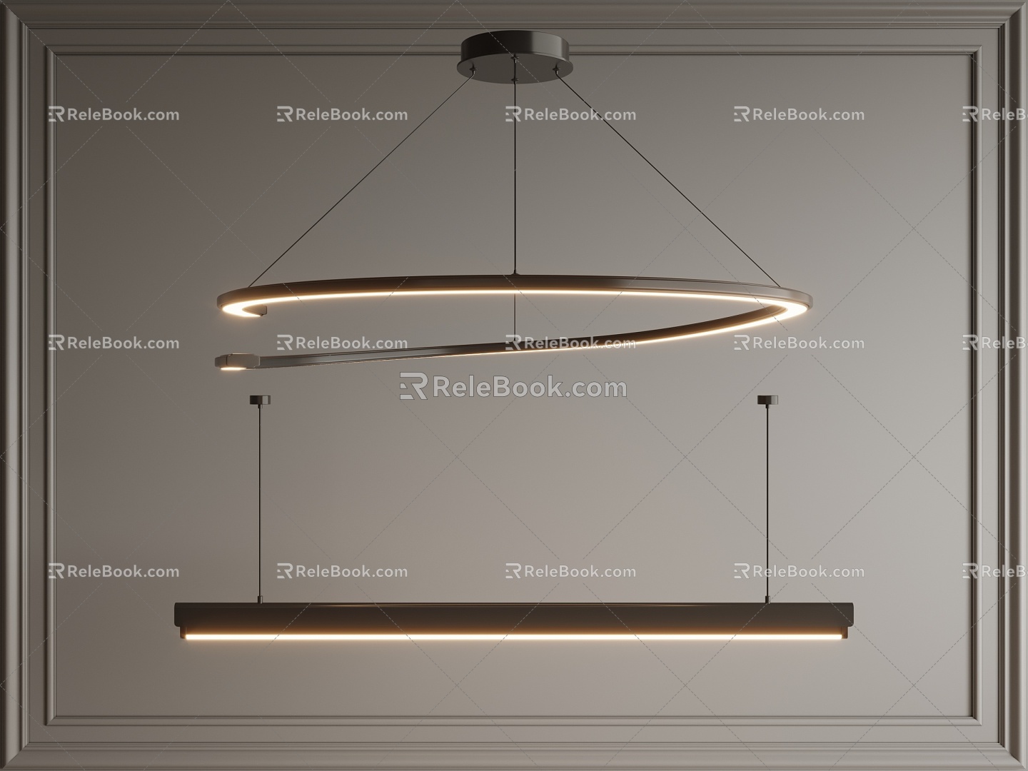 Modern chandelier 3d model