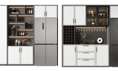 New Chinese Wine Cabinet Refrigerator Wine Cabinet 3d model