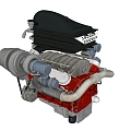 car engine engine car accessories 3d model