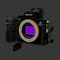 Sony a7 IV Mirrorless Digital Camera with Purple Sensor and Camera Body 3d model