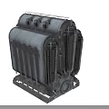 Robust Gray Industrial Equipment With Metal Mechanical Components And Heat Sinks
