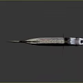 Realistic Silver Fish With Black Stripe Yellow Fins Large Eyes And Reflection On Gray Background
