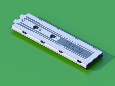 Silver Metal Household Accessory With Holes Numbers And Car Icon For Daily Use 3d model