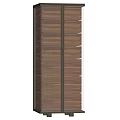 Tall Wooden Decorative Cabinet With Modern Design Multiple Drawers And Doors