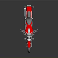 Red And Silver Cruiser Motorcycle With Chrome Details Gray Seat And Reflective Surface