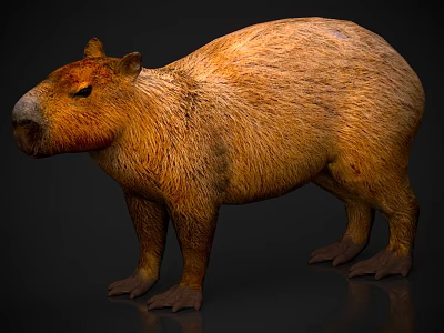 Reptile With Brown Scales Standing On Sturdy Legs And Thick Body Structure 3d model