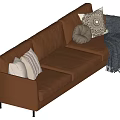 Middle-style multiplayer sofa 3d model