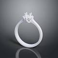 White Ring Shaped Household Product With Prong Top Design For Daily Living Use