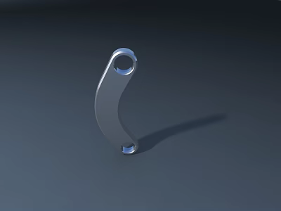 Road Infrastructure Curved Metal Component With Circular Hole And Smooth Surface 3d model